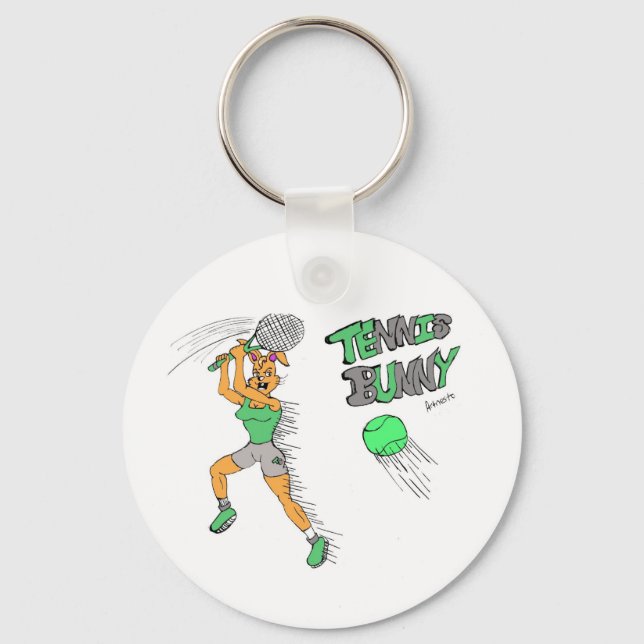 Tennis Bunny Key Ring (Front)