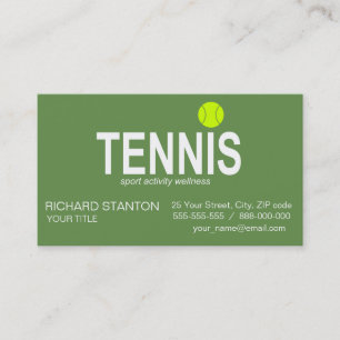 Tennis Business Card