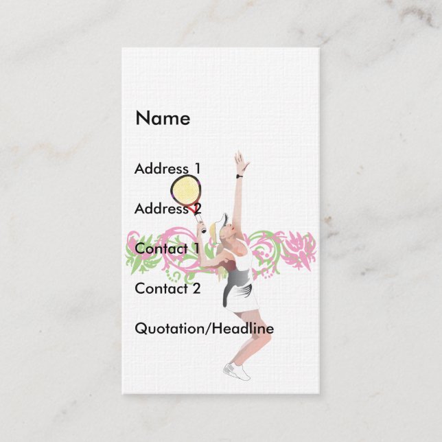 Tennis Business Card (Front)