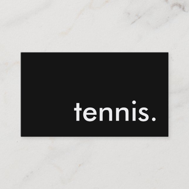 tennis. business card (Front)