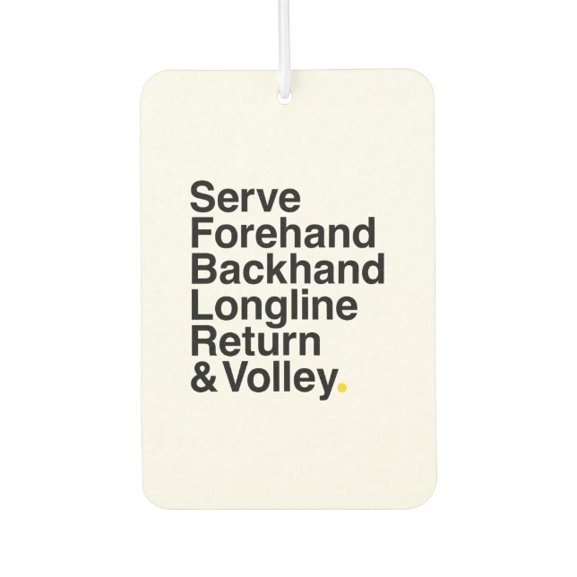 TENNIS CAR AIR FRESHENER (Front)