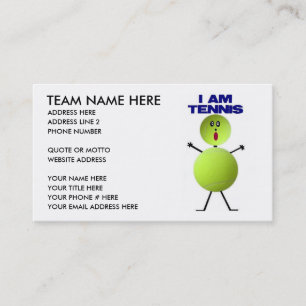 Tennis Cartoon Business Card