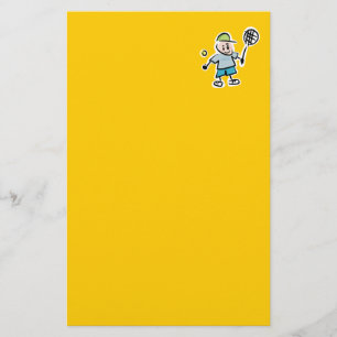 Tennis cartoon kid's Birthday party Stationery