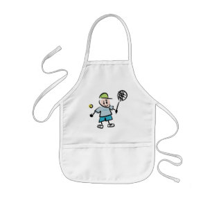 Tennis Cartoon small Kids' Apron