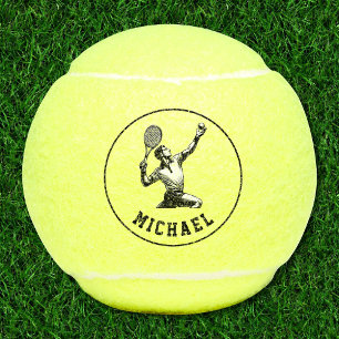 Tennis Champ Serves For Title Custom Name Tennis Balls