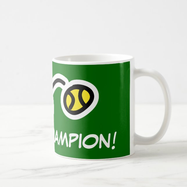 Tennis champion mug for players and fans. (Right)