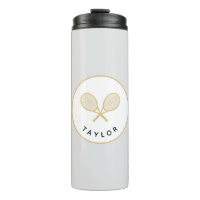 Tennis Chic Player Gift Black and Gold Custom