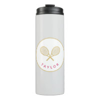 Tennis Chic Player Gift Pink and Gold Custom