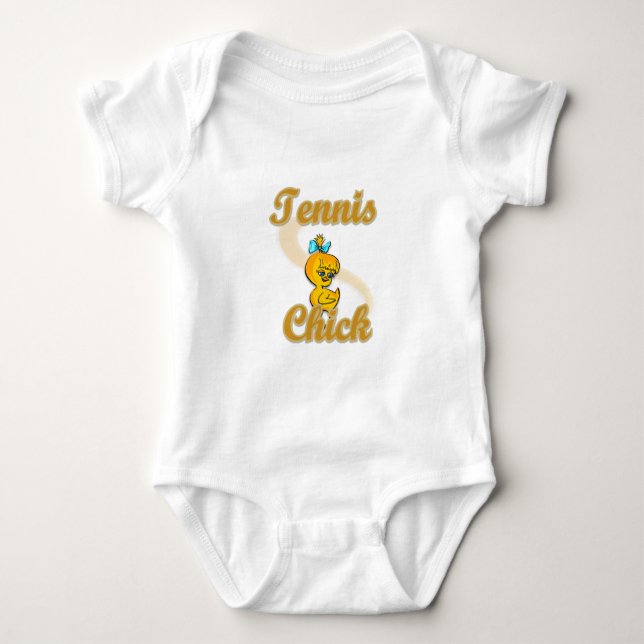 Tennis  Chick Baby Bodysuit (Front)