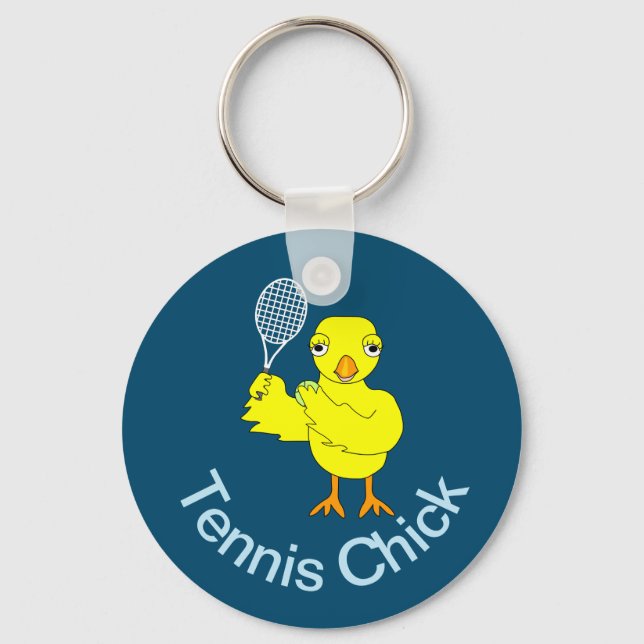 Tennis Chick Key Ring (Front)