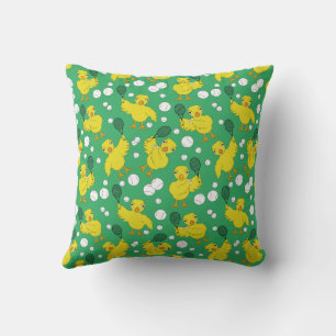 Tennis Chick Pattern Throw Pillow