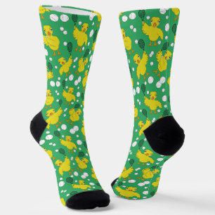 Tennis Chick Pattern Throw Pillow Socks