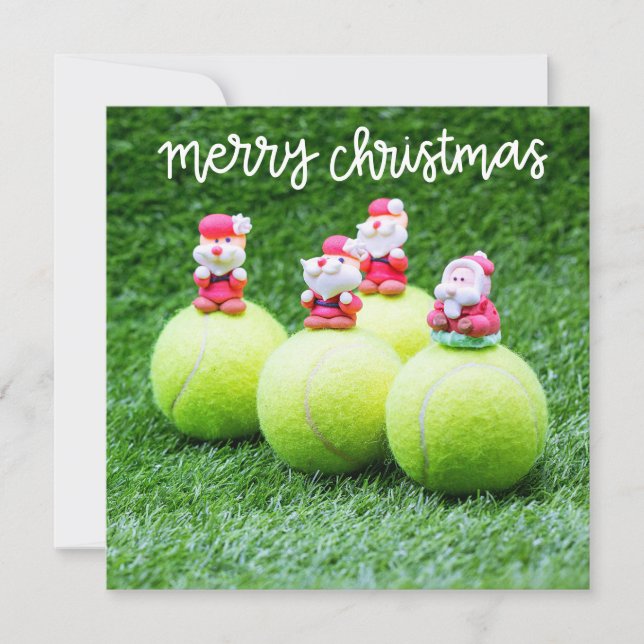 Tennis Christmas ball with Santa Claus (Front)