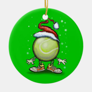 Tennis Christmas Ceramic Tree Decoration