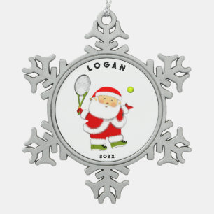 Tennis Christmas Collectable 2023 Snowflake Pewter Christmas Ornament