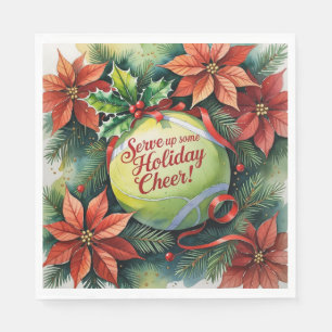 Tennis Christmas Festive ball  Napkin
