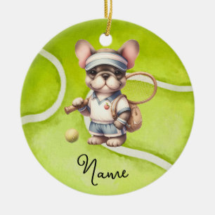 Tennis Christmas for Player Ceramic Tree Decoration