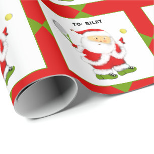 Tennis Christmas Gift Wrapping Paper