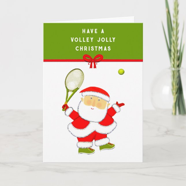 Tennis Christmas Holiday Card (Front)