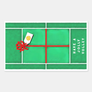 Tennis Christmas Holiday Gift Stickers