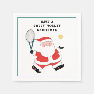 Tennis Christmas Holiday Party Napkin