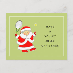 Tennis Christmas Holiday Postcard