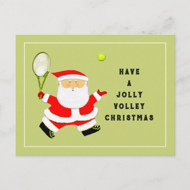 Tennis Christmas Holiday Postcard (Front)
