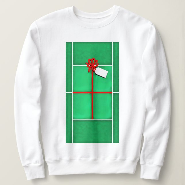 Tennis Christmas Holiday Sweatshirt (Design Front)