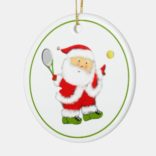 Tennis Christmas Keepsake Gift Ceramic Tree Decoration