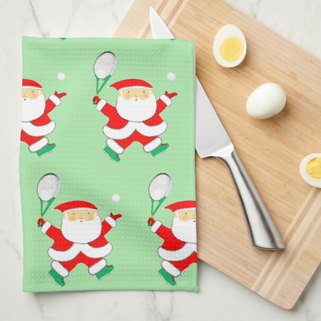 Tennis Christmas Kitchen Towel (Quarter Fold)