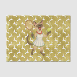 Tennis Christmas Mug Cat Lovers Tissue Paper