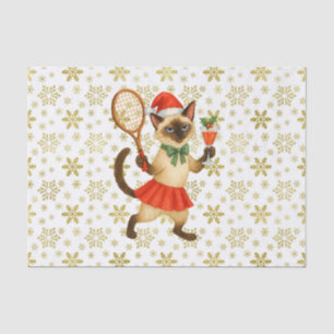Tennis Christmas Mug Cat Lovers Tissue Paper