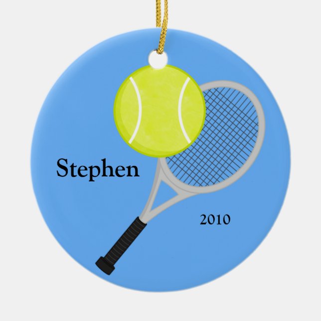 Tennis Christmas Ornament (Front)