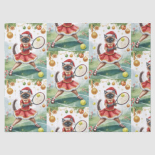 Tennis Christmas Party Themed for Cat Lovers Tissue Paper