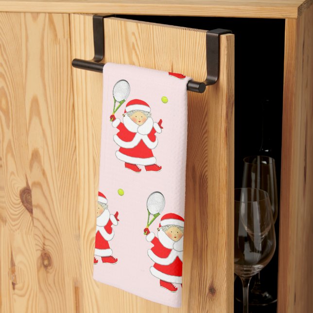 Tennis Christmas Tea Towel (Thirds Fold)
