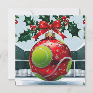 Tennis Christmas Themed for Player Holiday Card