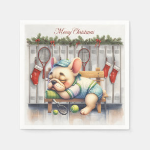 Tennis Christmas themed for Player Napkin