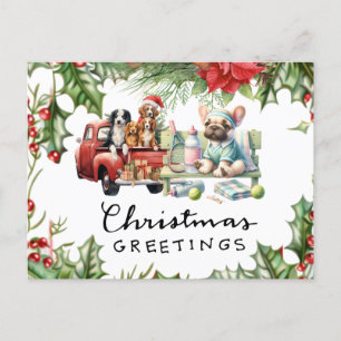 Tennis Christmas  themed  Holiday Postcard
