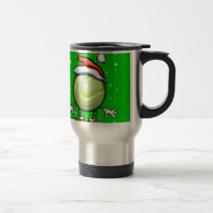Tennis Christmas Travel Mug