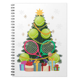 Tennis Christmas Tree Tennis Player Tennis Coach Notebook