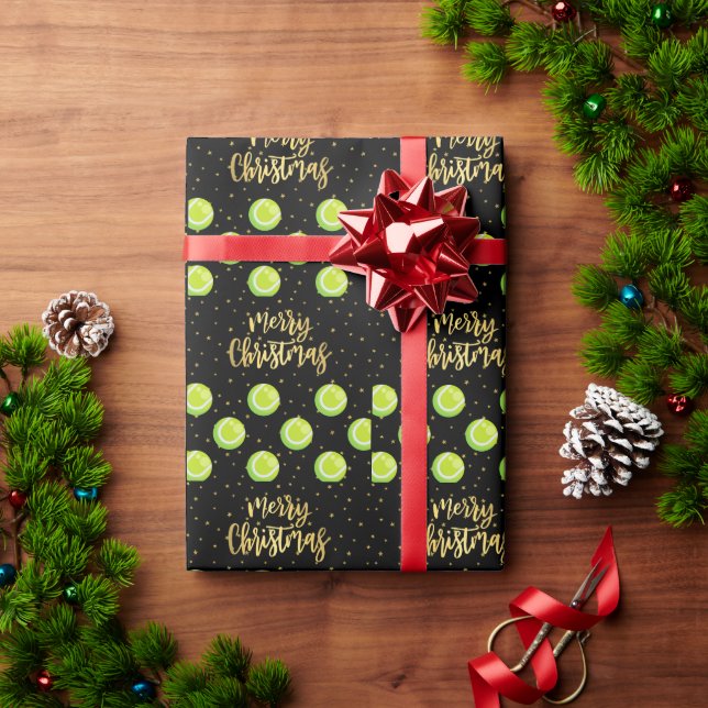 Tennis Christmas with ball  Wrapping Paper (Holiday Gift)