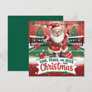 Tennis Christmas with Sabta and tennis ball  Holiday Card