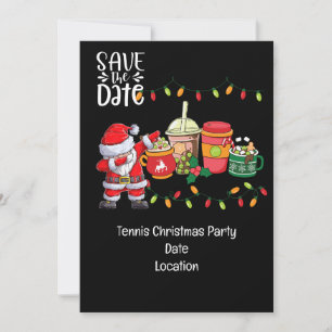 Tennis Christmas with Santa Claus Mostly Likely Invitation