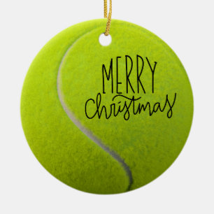 Tennis Christmas with tennis ball Ceramic Tree Decoration