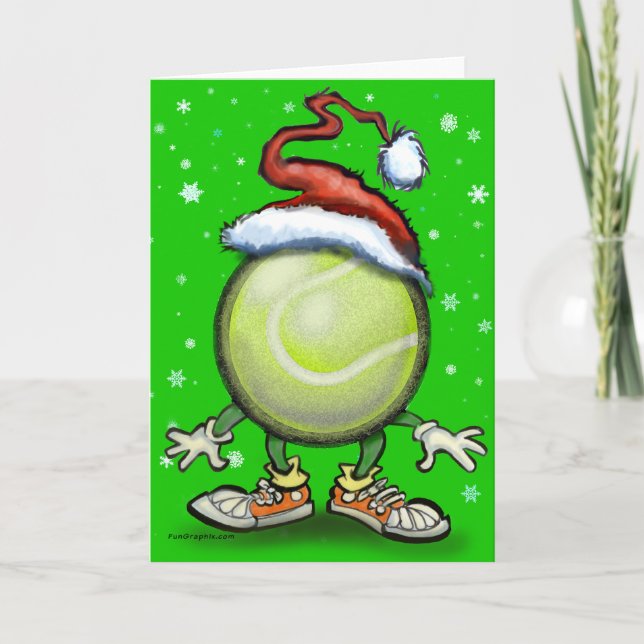 Tennis Chrsitmas Holiday Card (Front)