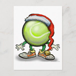 Tennis Chrsitmas Holiday Postcard