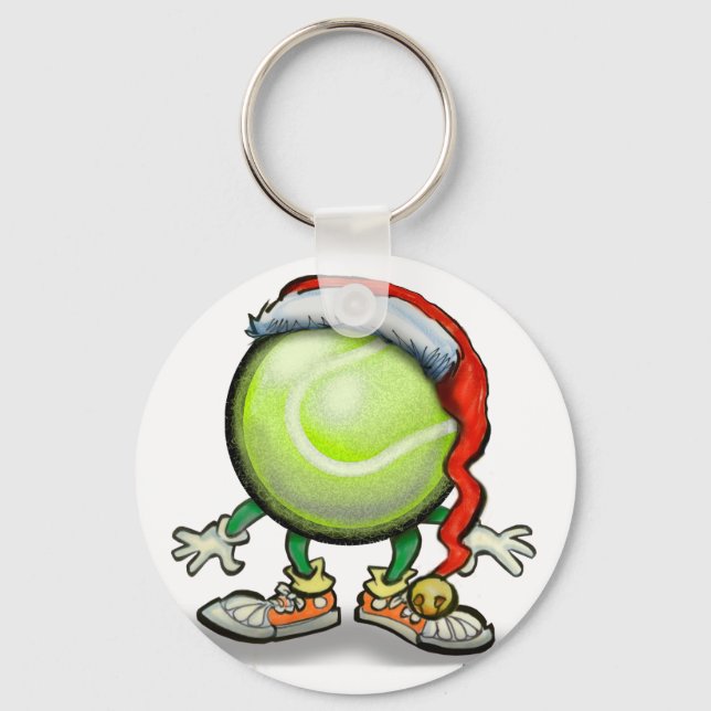 Tennis Chrsitmas Key Ring (Front)