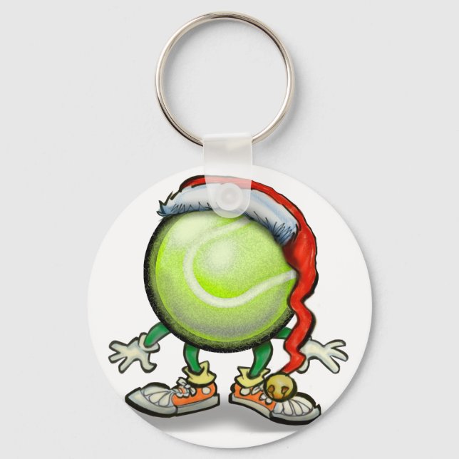 Tennis Chrsitmas Key Ring (Front)
