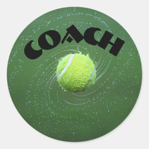 Tennis classic round sticker
