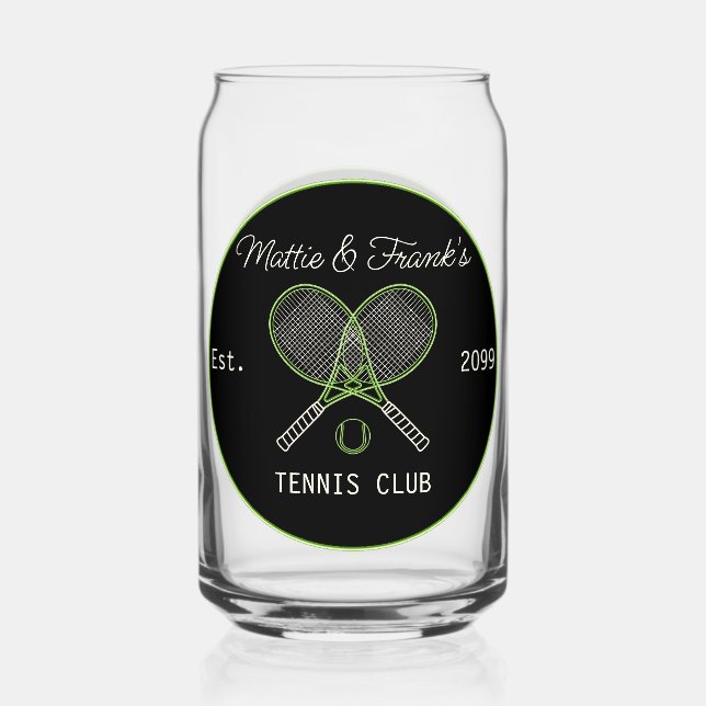 Tennis Club Bar Lounge Beer Can Glass (Front)